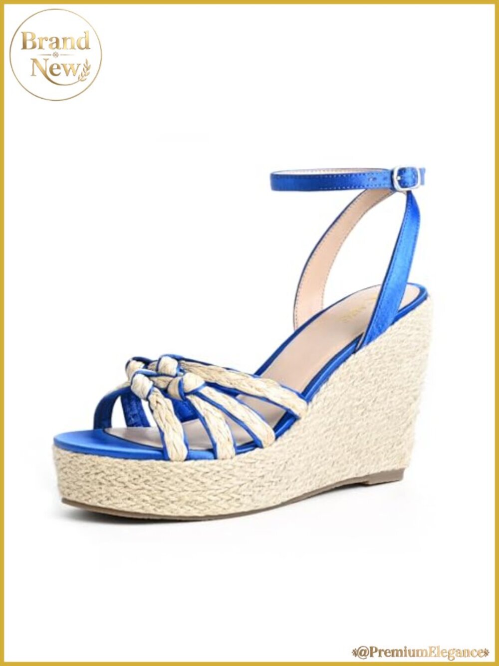 Women's Espadrille Wedge Sandals Open Toe Ankle Strap Braided Platform